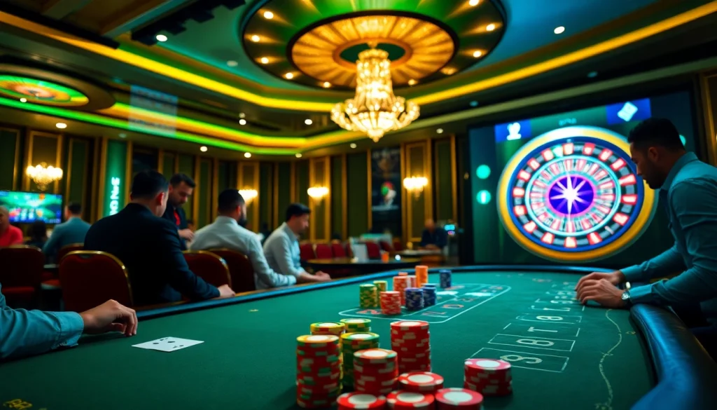 Experience excitement at le meilleur casino en ligne with high-stakes poker and vibrant casino tables.