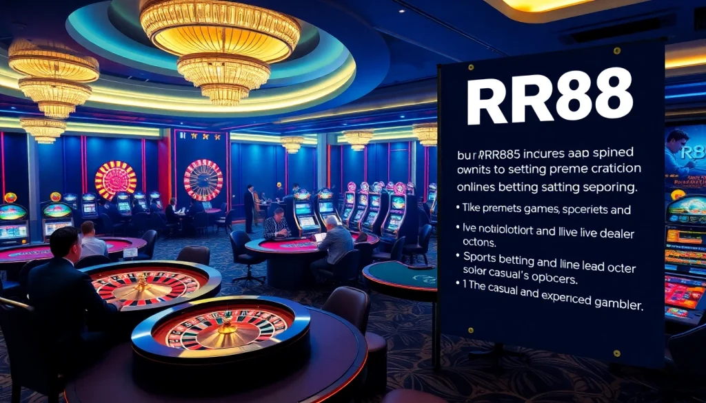 Exciting gameplay at http://https://rr88sn.com/, featuring roulette tables and engaged players in a luxury casino.