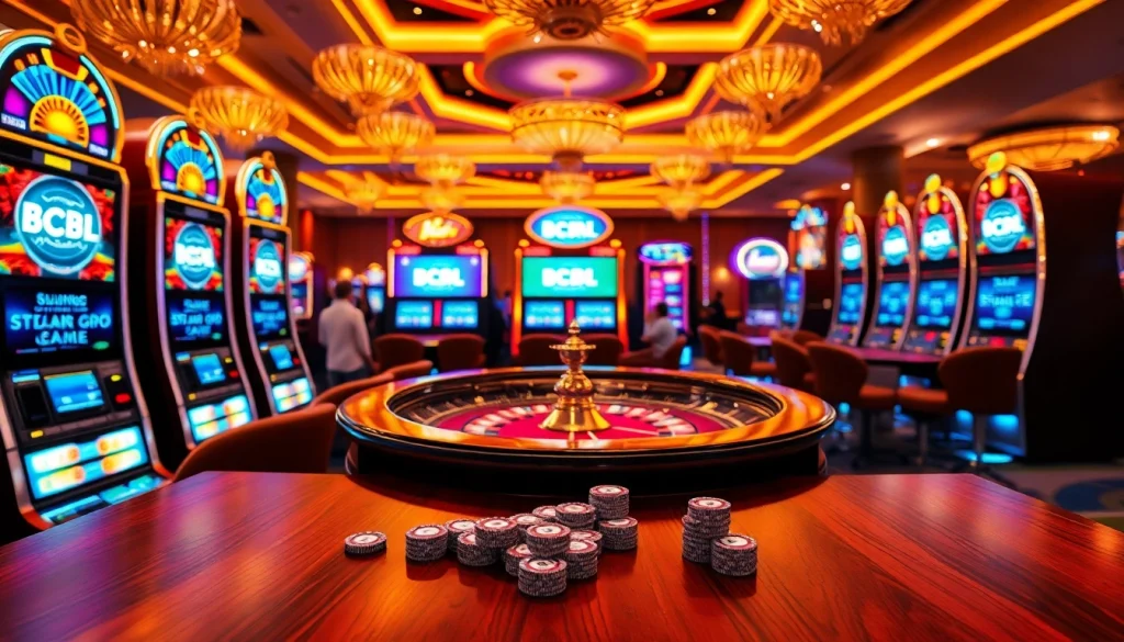 Disfruta de una experiencia de juego emocionante en BCBRL con máquinas tragamonedas vibrantes y ruleta.