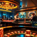 Experience vibrant gambling action with CM88 at a luxury casino featuring roulette and poker.