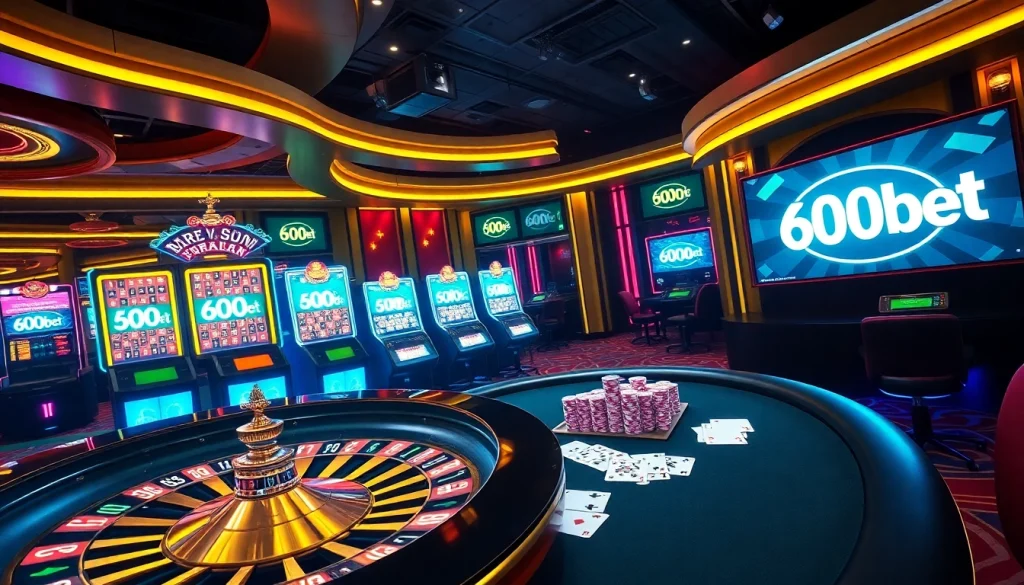 Experience luxury and thrills at 600bet with vibrant casino gaming visuals featuring top-notch interfaces.