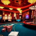 High-energy gaming environment featuring casino en ligne francais with vibrant slot machines and roulette.